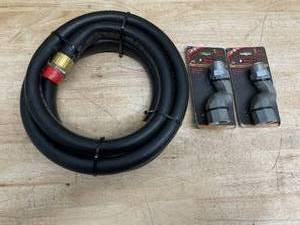 lot 186 image: Husky EagleFlex Farm 1 Gasoline Hose 011717C With 2 Husky 1inPo Swivel Pivot Connectors