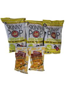 lot 18 image: POPCORN  LOT- HERRS - Fire Roasted Sweet Corn, SKINNY POP White Cheddar