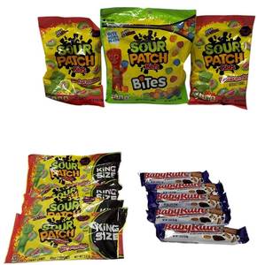 lot 36 image: Candy Lot   Baby Ruth Bars, Sour Patch Kids