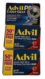 lot 53 image: Advil   (2) Advil-Reg- 36 Tablets & (1) Advil PM-Liqui-Gels