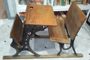 lot 47 image: Vintage School Desk.