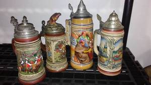 lot 94 image: Large Lidded Steins West Germany (4)