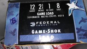 lot 140 image: 12 gauge mixed ammo lot with storage cooler