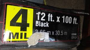 lot 159 image: Grip Rite 4 Mil Plastic Sheeting.