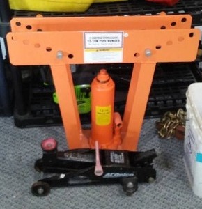 lot 181 image: 12 Ton Pipe Bender and 2 Ton Jack.
