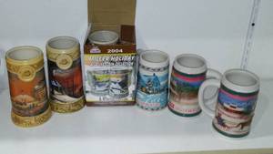 lot 195 image: Miller High Life Duck Dynasty and Holiday Steins (6)
