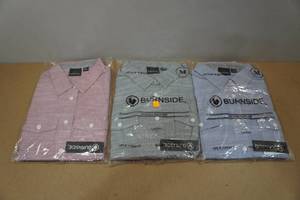 lot 14 image: 3 Burnside Ladies Button-Up Shirts -Medium