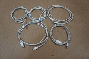 lot 15 image: 5 Apple USB-C to Lighting Charging Cords
