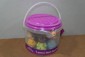 lot 25 image: 5-Piece Disney Princess Bath Squirter Bucket Set