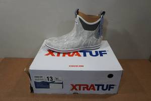 lot 240 image: Xtratuf Mens Ankle Deck Boots - Size 13 - Mossy Oak Bonefish