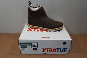lot 241 image: Xtratuf Mens Leather Ankle Deck Boots - Size 14 - Brown