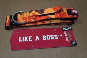 lot 265 image: Boss Dog XL Collar - Orange Camo