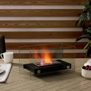 lot 49 image: Danya B. Tabletop Rectangular Glass Ethanol Fireplace