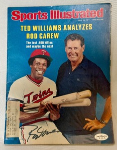 lot 7 image: Rod Carew Signed 1977 Sports Illustrated Magazine with JSA COA - Minnesota Twins Baseball