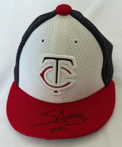 lot 19 image: Miguel Sano Signed Mini Hat Minnesota Twins Baseball