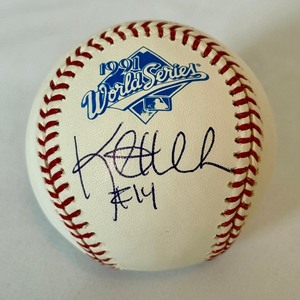 lot 49 image: Kent Hrbek Signed Official 1991 World Series Rawlings Ball Minnesota Twins Baseball
