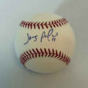 lot 71 image: Jorge Polanco Signed Baseball OMLB Rawlings Manfred Jr. Ball Minnesota Twins