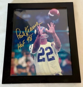 lot 46 image: Paul Krause Signed Photo Inscribed HOF 98 Minnesota Vikings Football