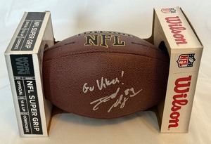 lot 74 image: David Morgan Signed Wilson Official NFL Football Minnesota Vikings