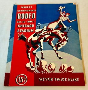 lot 11A image: 1936 Worlds Championship Rodeo Program Chicago Stadium