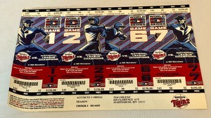 lot 117 image: 2006 World Series Minnesota Twins Phantom Ticket Set