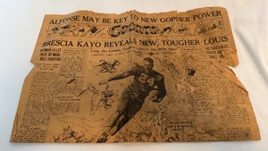 lot 133 image: 1936 October 10th Vintage Minneapolis Star Newspaper Alphonse May Be Key To New Gopher Power