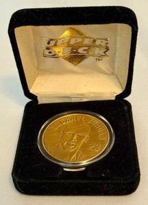 lot 12A image: Michael Jordan 1996 Upper Deck Limited Edition Coin - Basketball