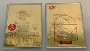 lot 13A image: Michael Jordan (2) 23 kt Gold Limited Edition Cards 1996-97 Fleer Ultra and NBA Hoops Basketball