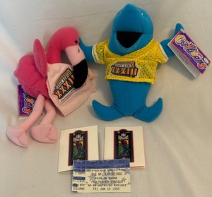 lot 101 image: Super Bowl XXXIII 1999 Limited Edition Crazylegs Flamingo and TD Dolphin 7,500
