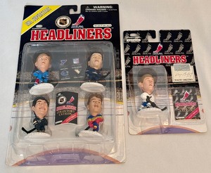 lot 103 image: NHL Hockey Headliners Figures Wayne Gretzky, Mario Lemieux, Brett Hull, Mark Messier