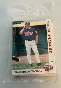 lot 109 image: 2001 Elizabethon Twins Team Card Set - Joe Mauer Rookie Card