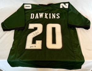 lot 82 image: Brian Dawkins Signed Philadelphia Eagles Football Jersey With JSA COA Size XL