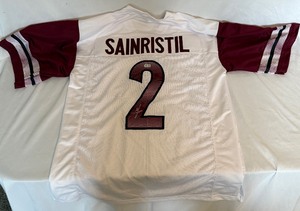lot 96 image: Mike Sainristil Signed Football Jersey With Beckett COA Size XL