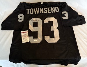 lot 104 image: Greg Townsend Signed Oakland Raiders Jersey With JSA COA Size XL