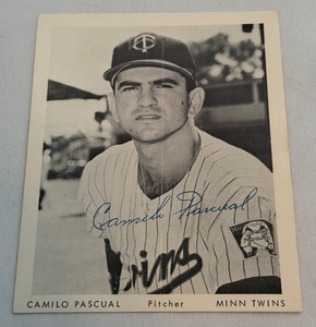 lot 150 image: Calimio Pascual Signed (on back) Vintage Minnesota Twins Team Issued Photo