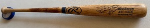 lot 41A image: Jeff Hudson Signed and Game Used Rawlings Big Stick Seattle Mariners Baseball Bet
