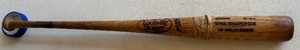 lot 43A image: Mike Sharperson Heavily Game Used Louisville Slugger Powerized D184 Los Angeles Dodgers Baseball Bat