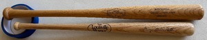 lot 60A image: (2) Mini Baseball Bats - Willie Mays and Babe Ruth