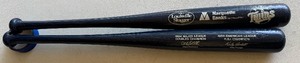 lot 62A image: (2) Kirby Puckett  Chuck Knoblauch 1994 Stadium Giveaway Baseball Bats