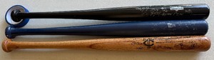 lot 64A image: (3) Minnesota Twins Team Bats 2006, 2008, 2009 Stadium Giveaway