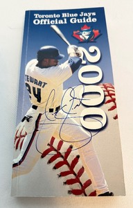 lot 70A image: Shannon Stewart Signed 2000 Toronto Blue Jays Media Guide