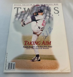lot 86A image: Brad Radke Signed 1997 Minnesota Twins Baseball Magazine