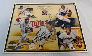 lot 92A image: Tony Oliva Signed Minnesota Twins World Series Heroes Limited Edition Upper Deck Print