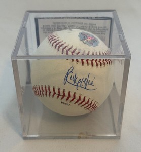 lot 114A image: Rickey Ledee Signed Rawlings Official League Baseball