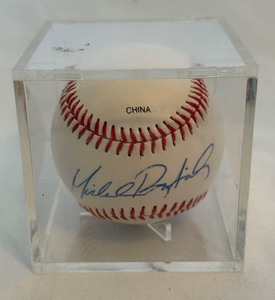 lot 117A image: Michael Restrovich Signed Rawlings Official League OLB3 Baseball