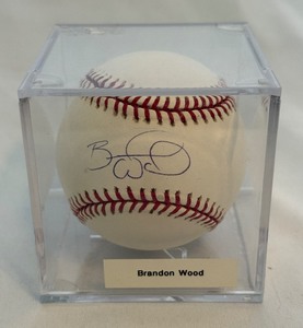 lot 119A image: Brandon Wood Signed Rawlings OMLB Selig Baseball
