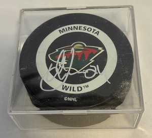 lot 127A image: Antti Laaksonen Signed Minnesota Wild Hockey Puck