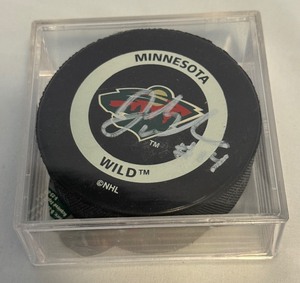 lot 128A image: Darby Hendrickson Signed Minnesota Wild Hockey Puck