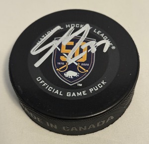 lot 135A image: Casey Mittlestady Signed Buffalo Sabres Official NHL Game Puck