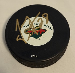 lot 139A image: Jeremy Stevenson Signed Minnesota Wild Hockey Puck